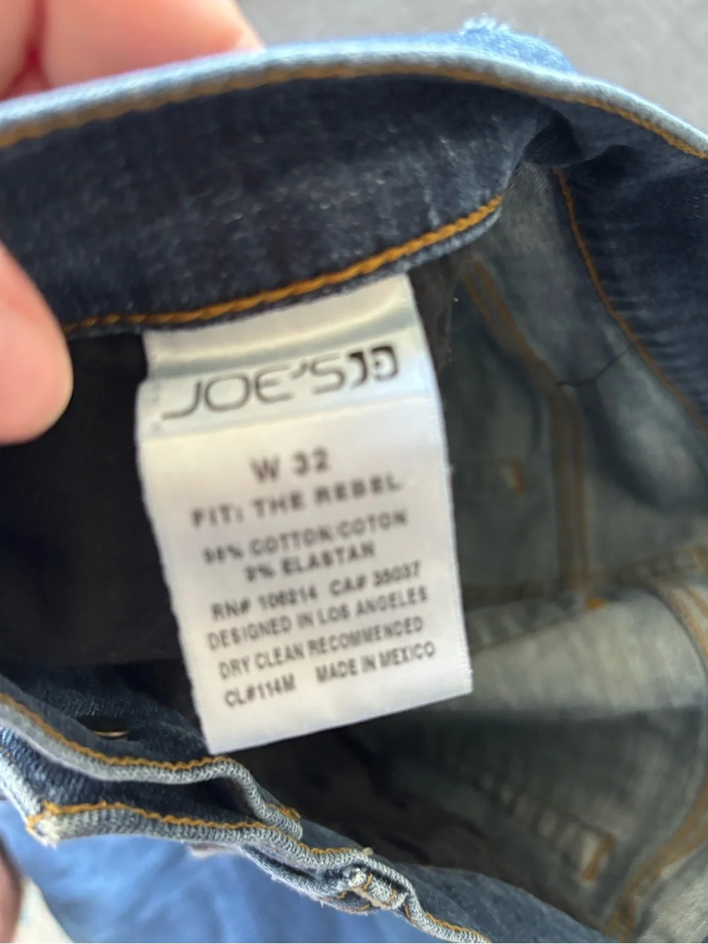 Joe's Jeans Men's 32x28 The Rebel Straight Leg Jeans Rare Short Ankle Length